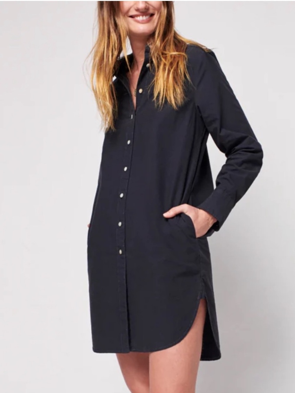 NWT Faherty Whitney Dress washed black - Size L